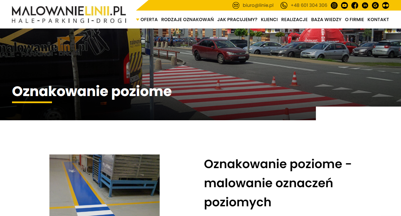 Jakie kolory może mieć oznakowanie poziome?