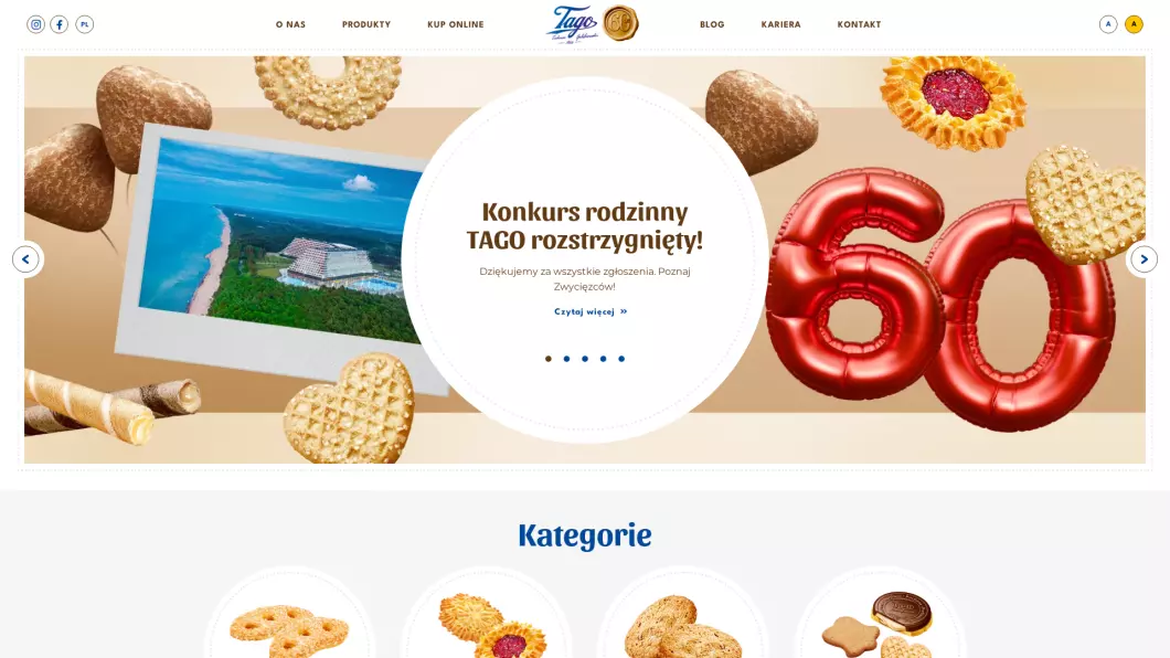 Producent ciastek - Tago - podgląd